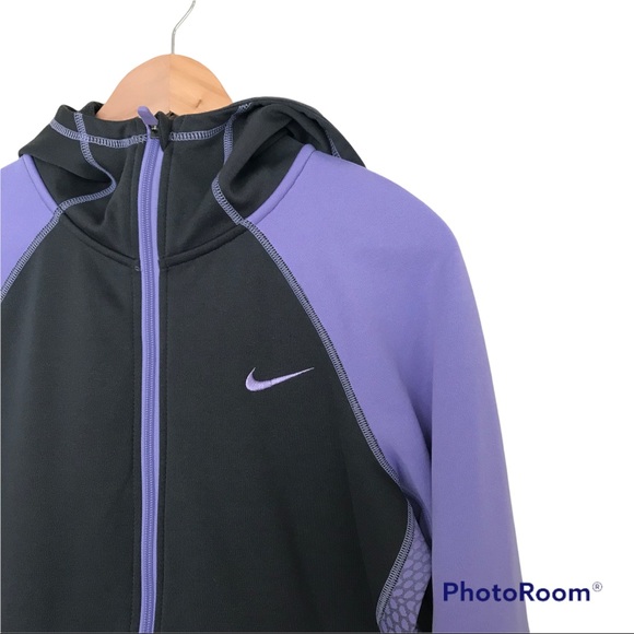 Nike Therma-Fit Purple Zip Up Hooded Sweatshirt - Picture 2 of 11